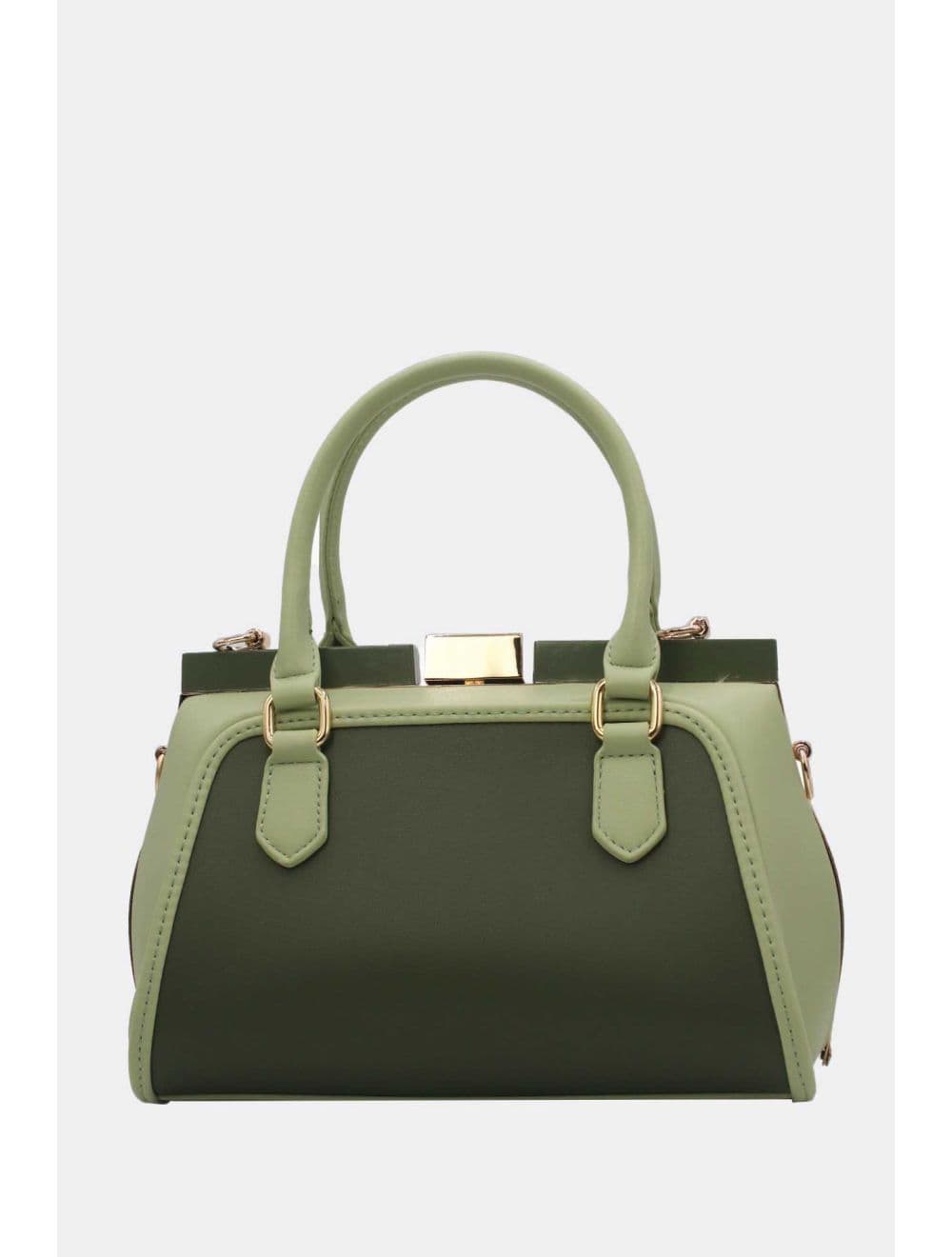 Petit Sac à Main Bicolore 25B-6258-Vert — vue 3