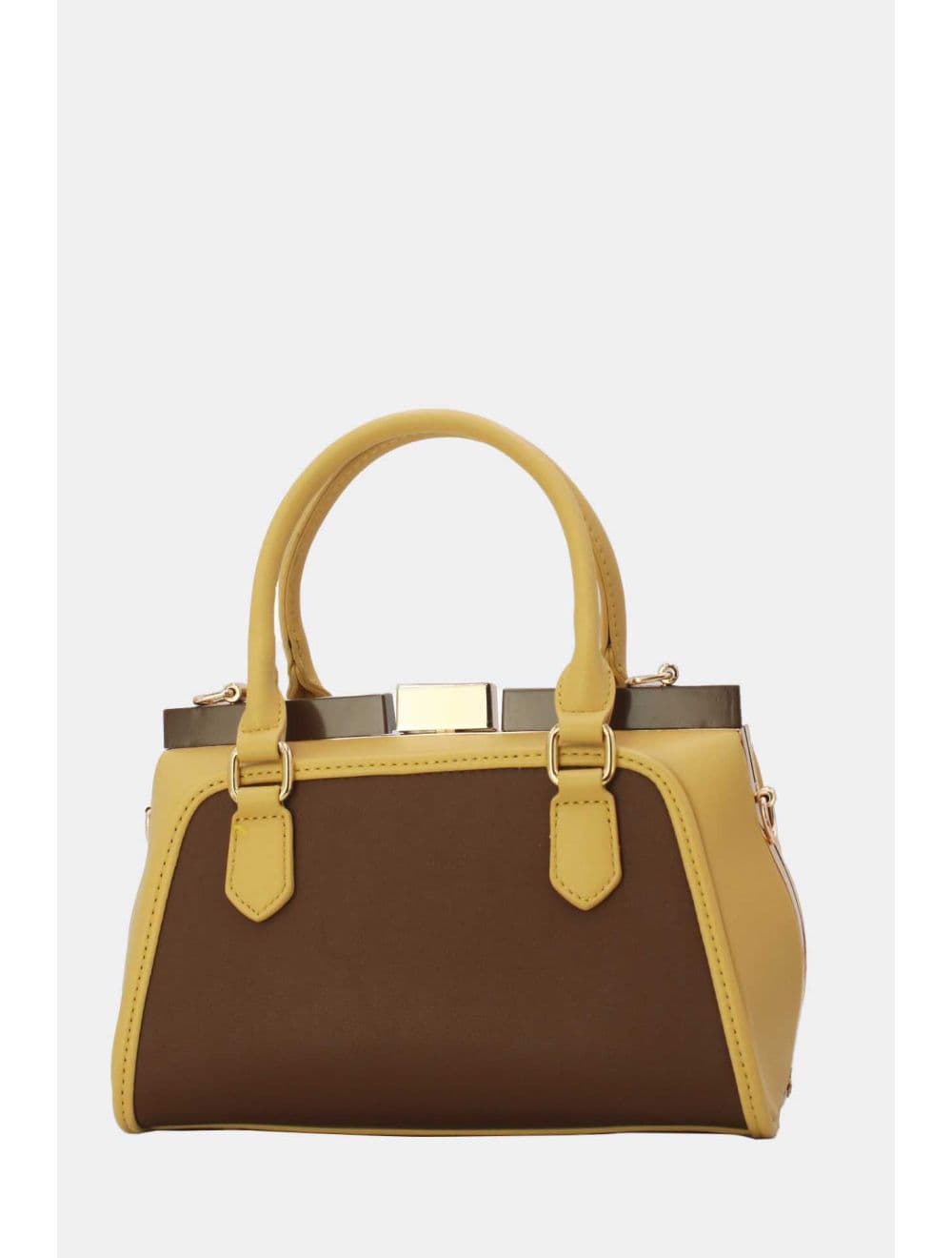 Petit Sac à Main Bicolore 25B-6258-Brown/Yellow — vue 3