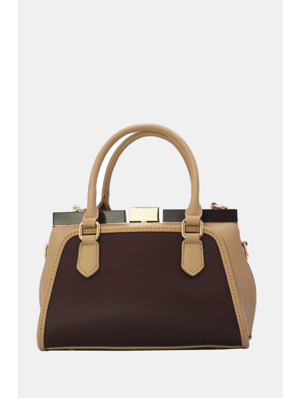 Petit Sac à Main Bicolore 25B-6258-Coffee/Apricot — vue 3