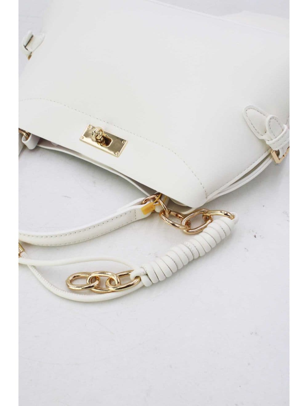 Petit Sac à Main Chic Avec Porte Clé 2-in-1 25P-6331-Blanc — vue 5