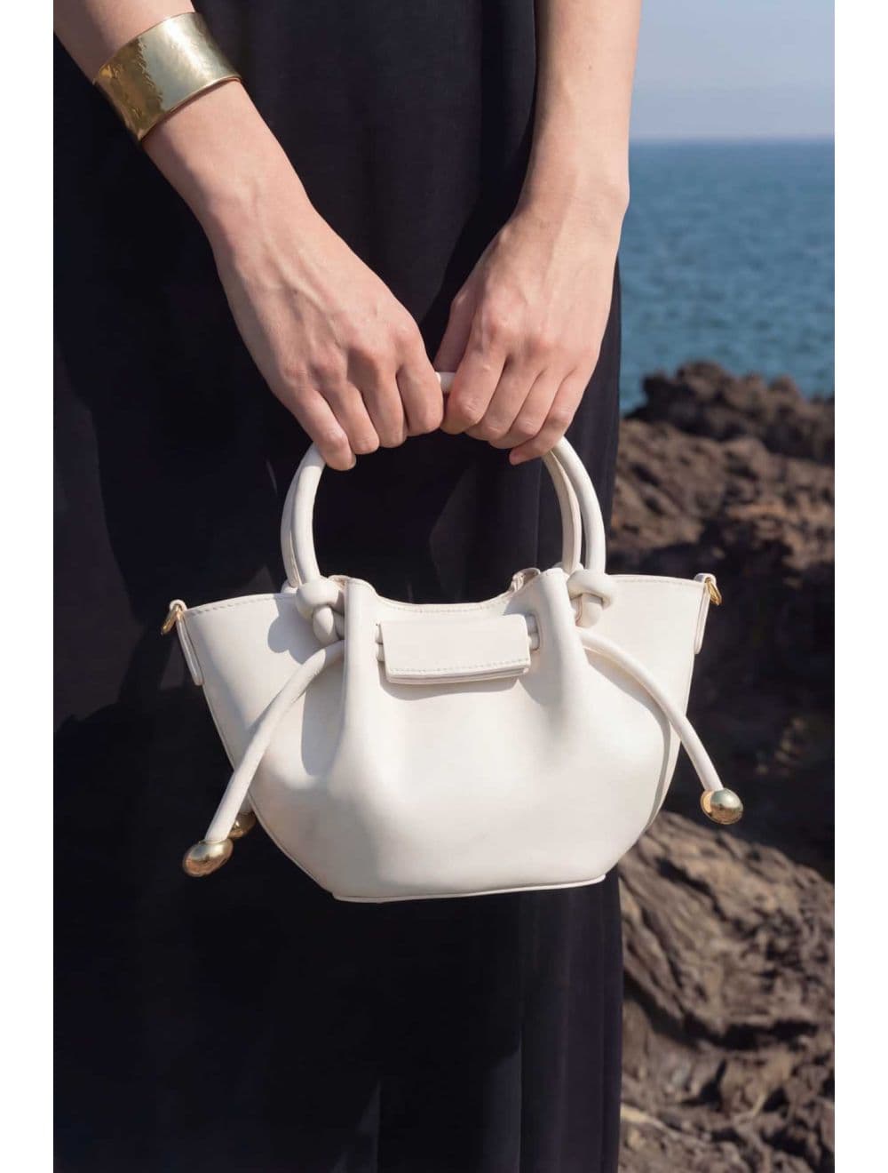 Petit Sac à Main Chic Effect Cuir 2-in-1 25P-6321-Blanc — vue 6