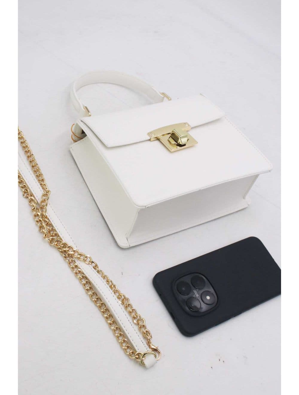 Petit Sac à Main Carré 25P-6330-Blanc — vue 4