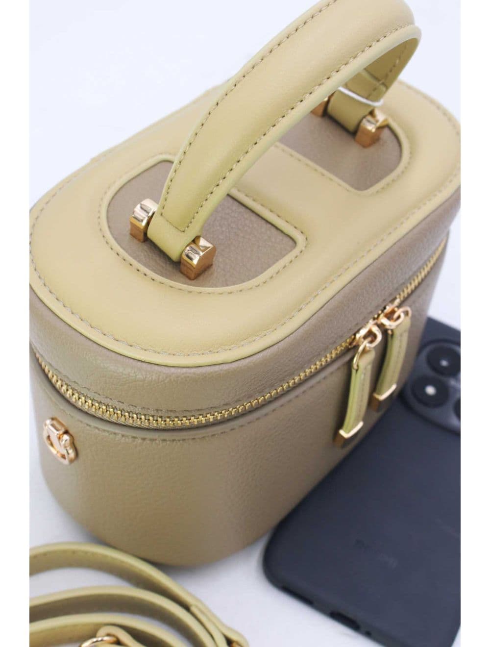 Mini Sac à Main Boîte de Mode Vintage 24P-5997-Taupe/Yellow — vue 5