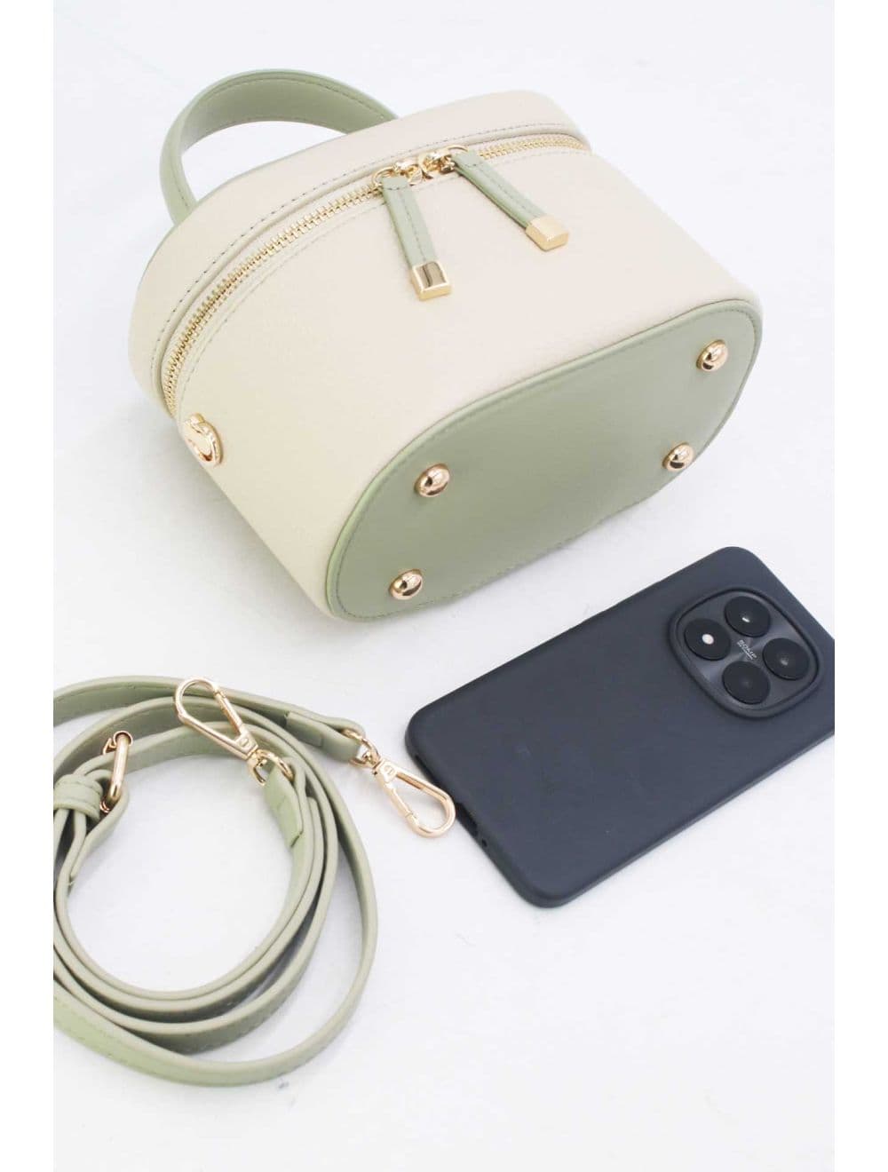 Mini Sac à Main Boîte de Mode Vintage 24P-5997-Beige/L.Green — vue 4
