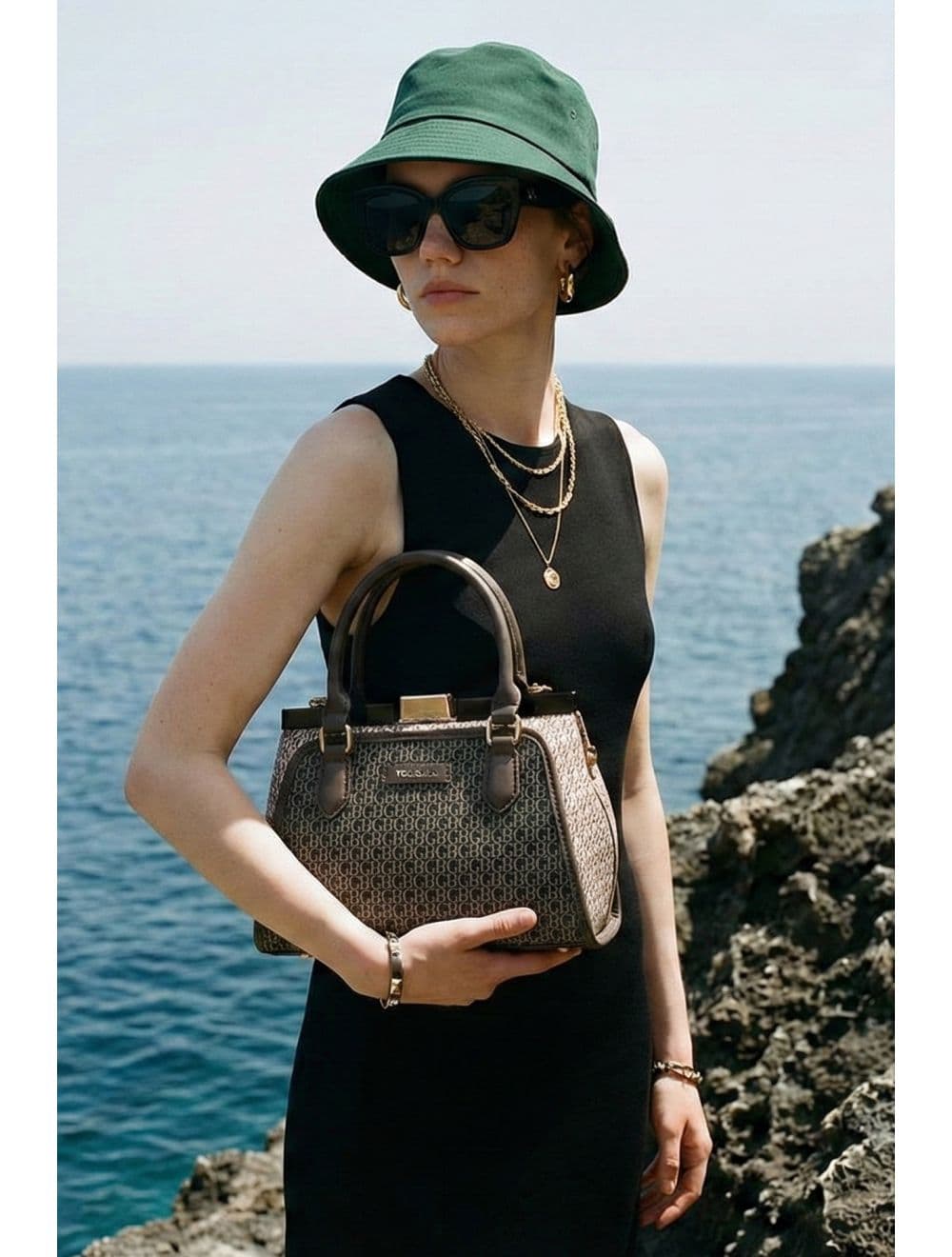 Sac à Main Monogramme 25B-6256-Noir