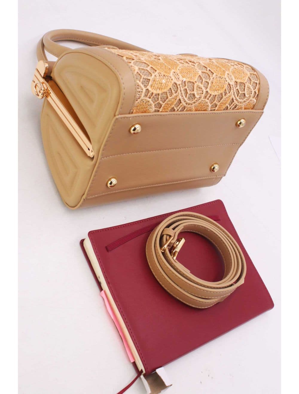 Petit Sac à Main Dentelle 25P-6259-Kaki — vue 4