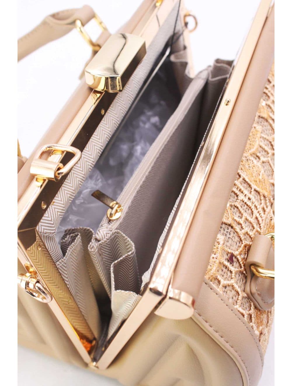 Petit Sac à Main Dentelle 25P-6259-Kaki — vue 5