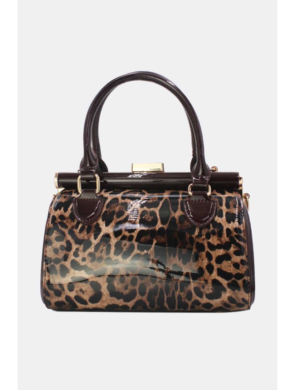 Petit Sac à Main Vernis Léopard 25P-6260-Coffee — vue 3