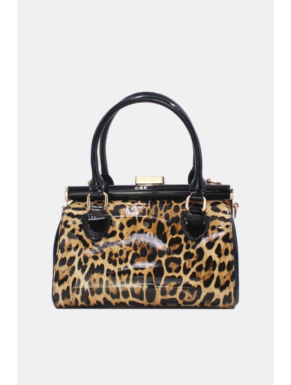 Petit Sac à Main Vernis Léopard 25P-6260-L.Brown/Black — vue 3