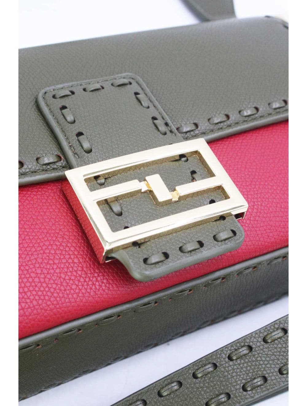 Sac à Bandoulère Double Porté 24P-5949-Green/Red — vue 5