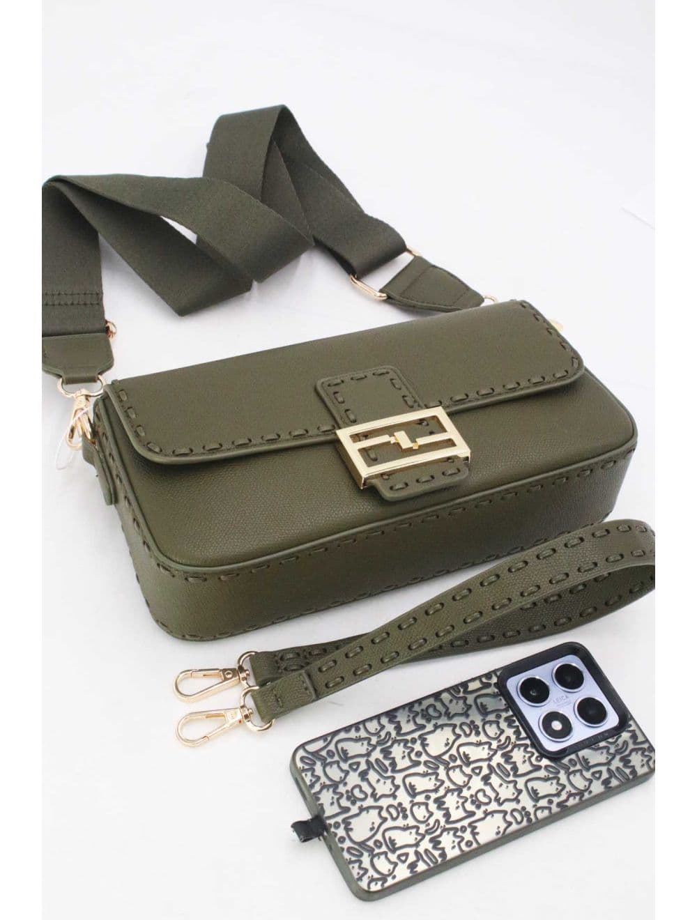 Sac à Bandoulère Double Porté 24P-5949-Vert — vue 4