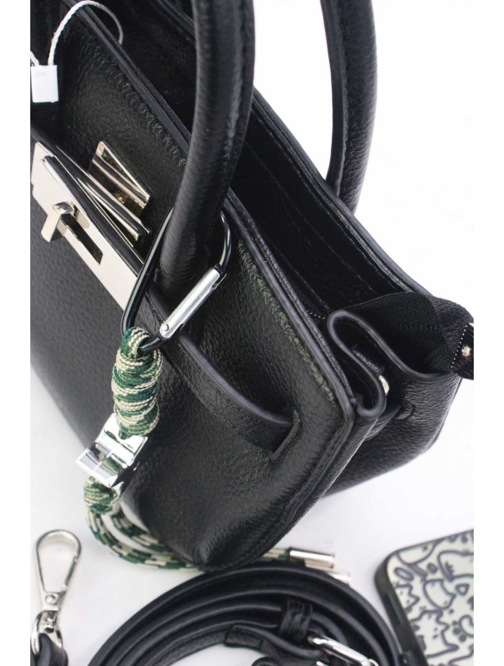 Petit Sac à Main Demi-lune 25P-6209-Noir