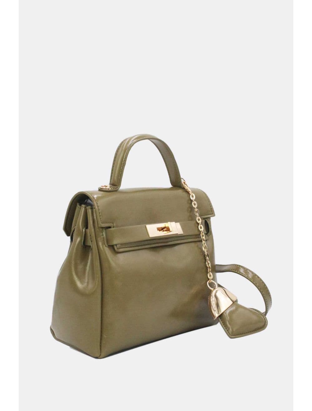 Petit Sac à Main Vernis Style Vintage 25P-6166-Vert — vue 3