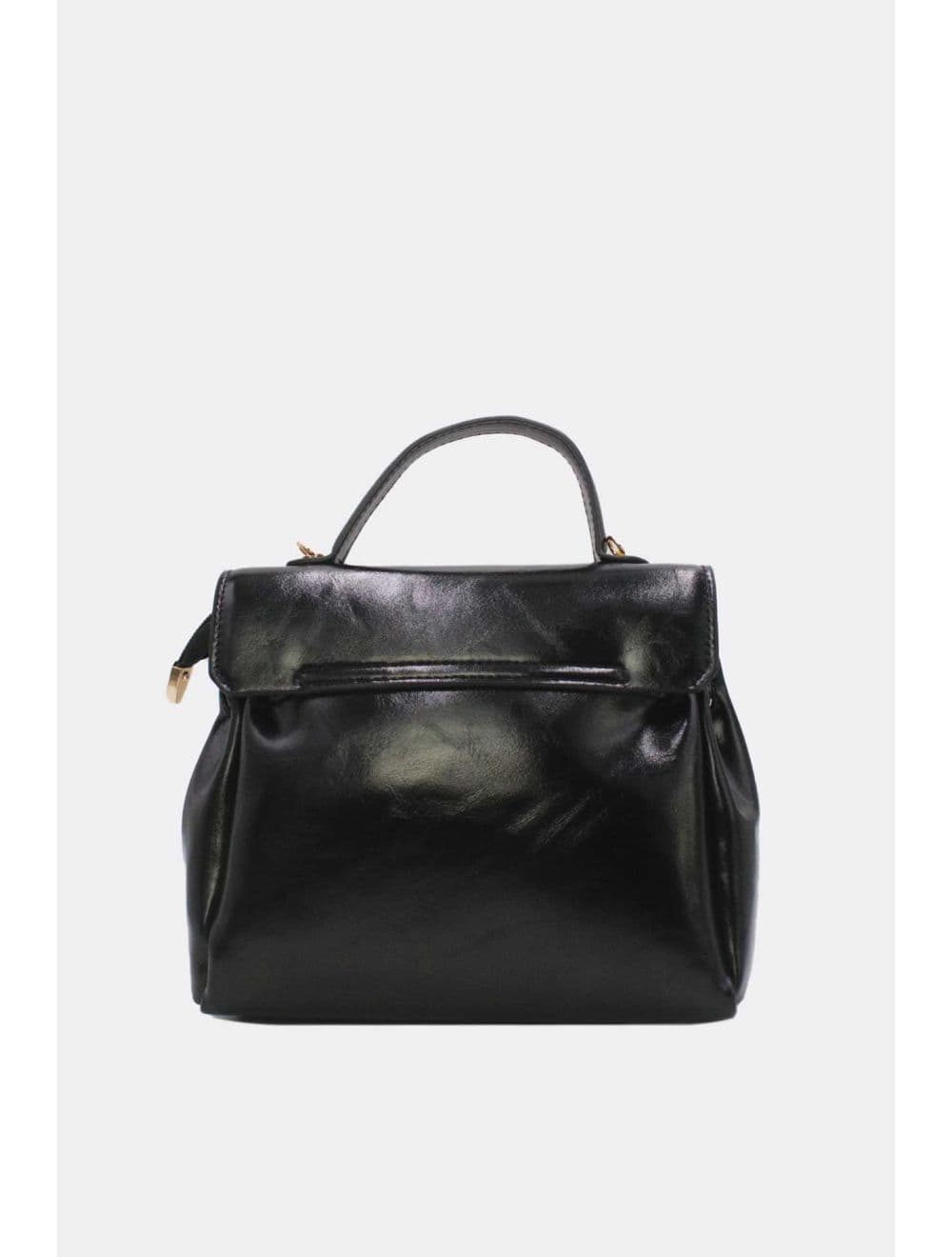 Petit Sac à Main Vernis Style Vintage 25P-6166-Noir — vue 4