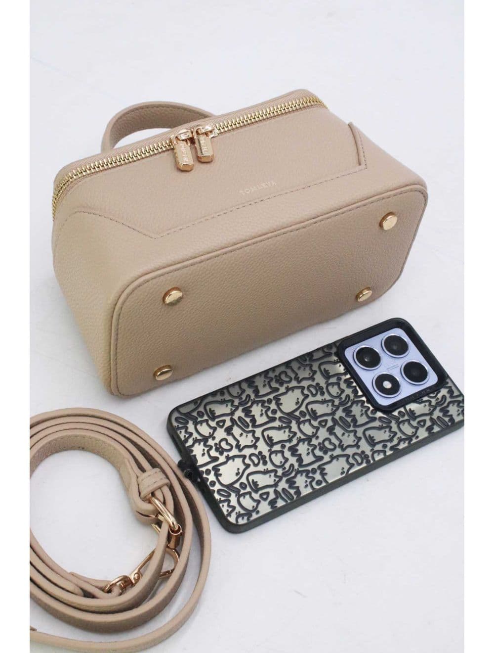 Petit Sac à Main Effet Grainé 25P-6171-Abricot — vue 5