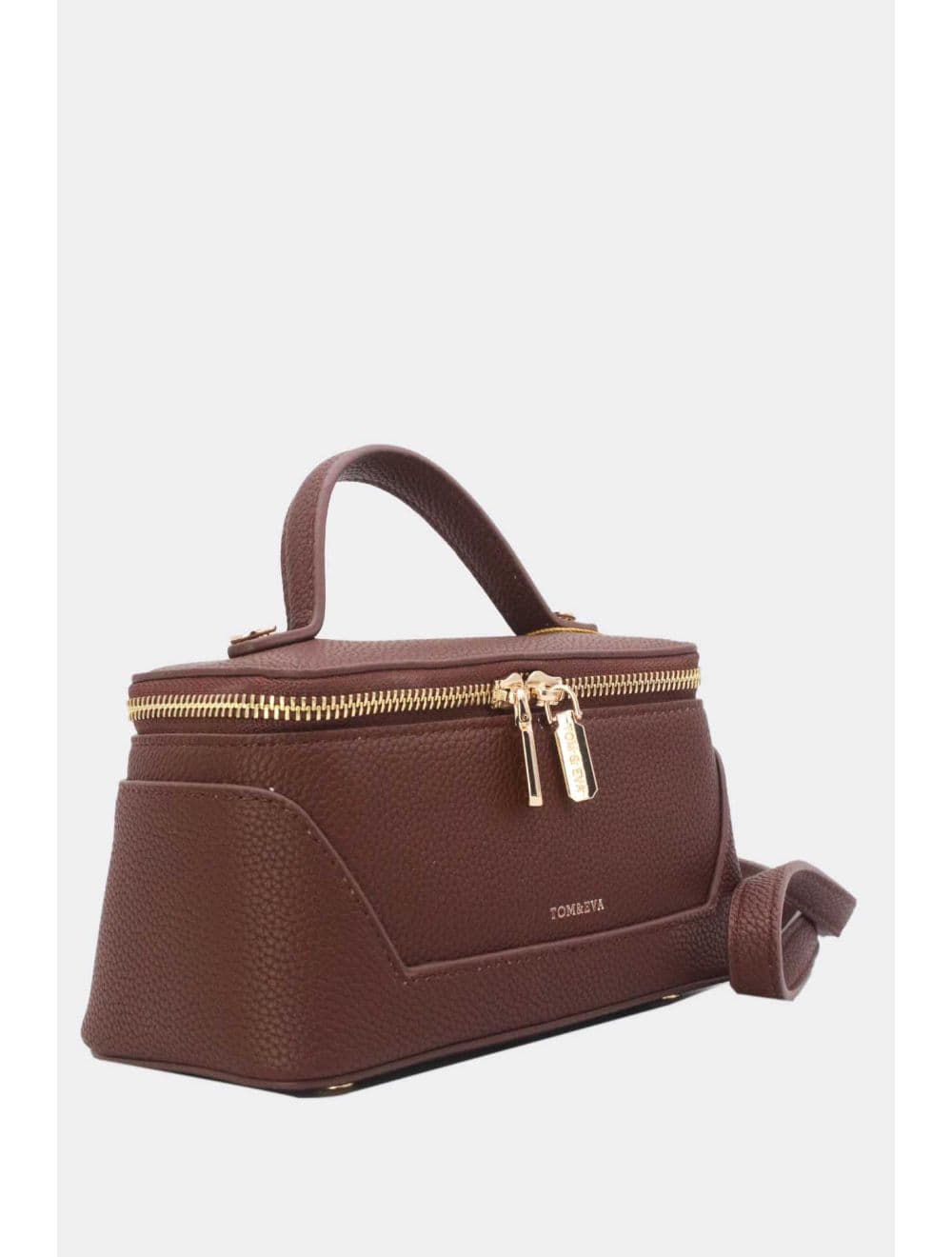 Petit Sac à Main Effet Grainé 25P-6171-Café — vue 3