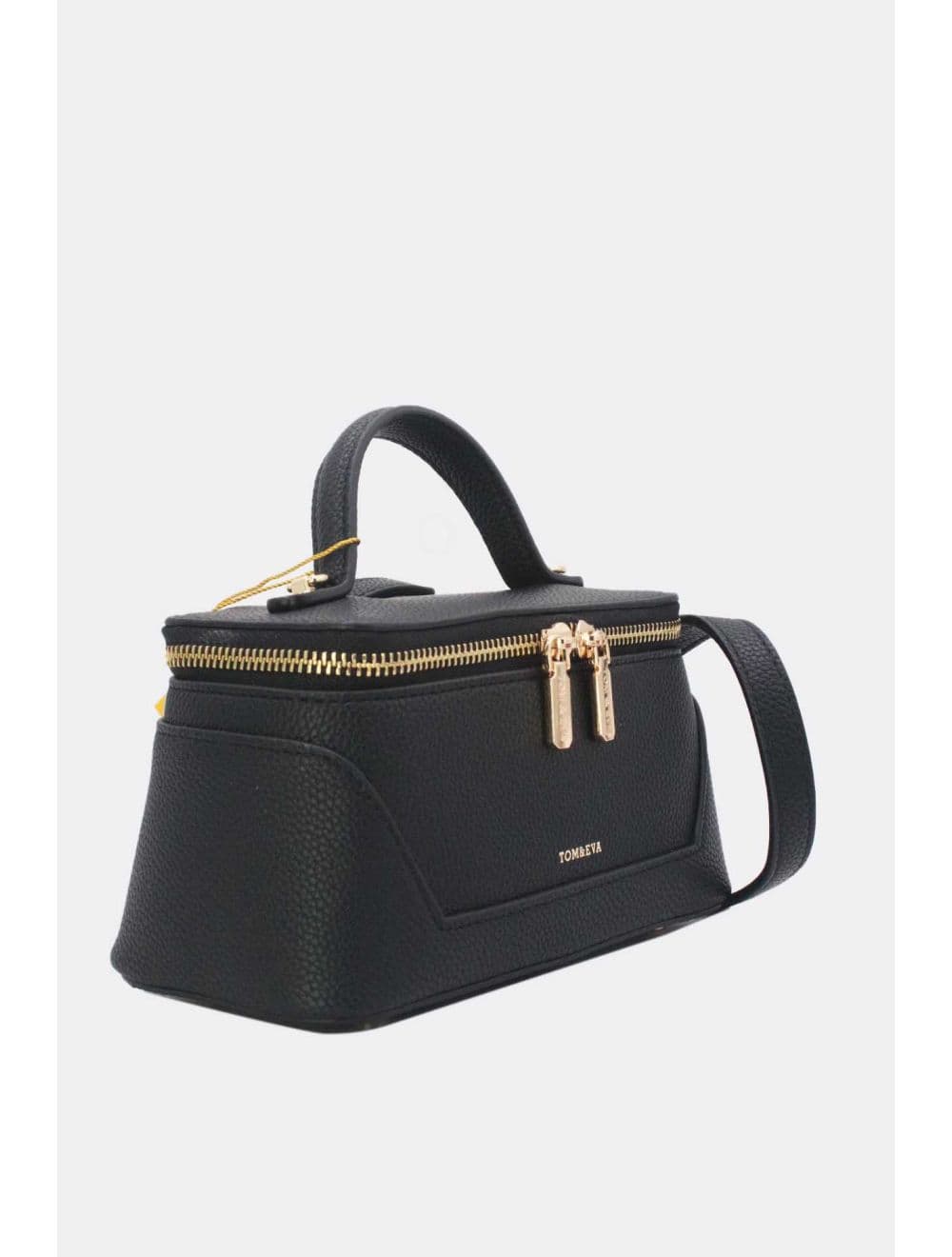 Petit Sac à Main Effet Grainé 25P-6171-Noir — vue 3