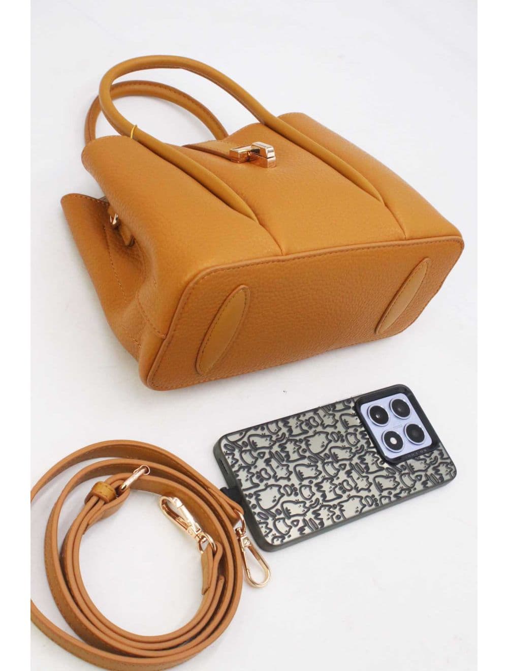 Petit Sac à Main Chic Femme Effet Grainé 25P-6200-Jaune — vue 4