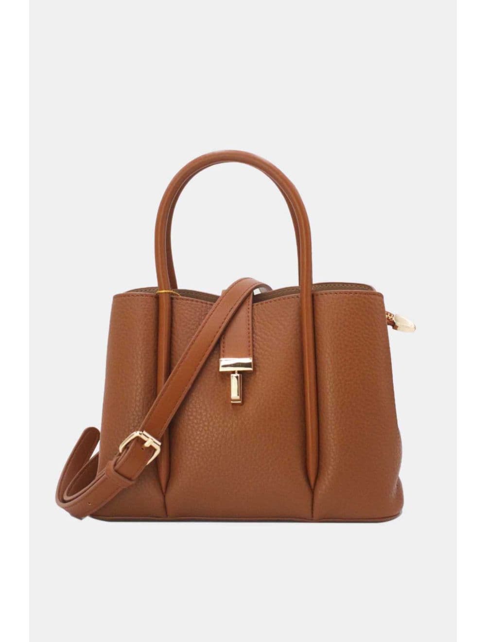 Petit Sac à Main Chic Femme Effet Grainé 25P-6200-Marron