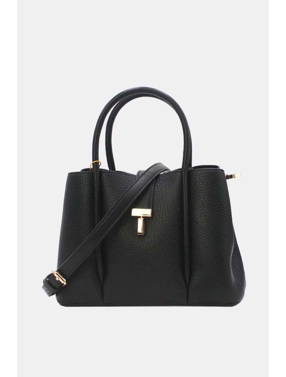 Petit Sac à Main Chic Femme Effet Grainé 25P-6200-Noir