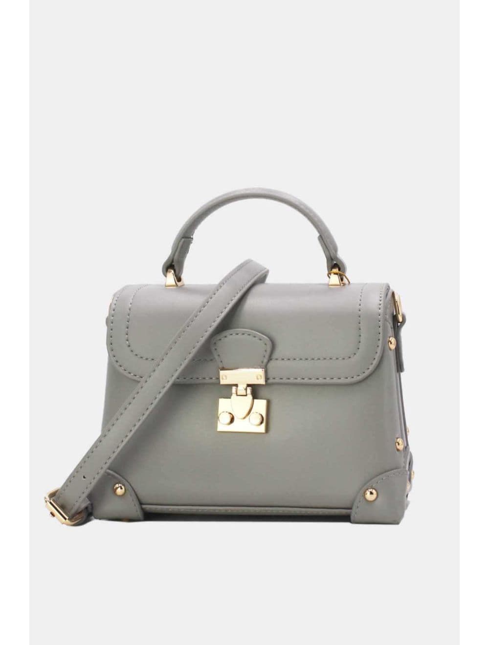 Petit Sac à Main Carré Urbain Femme 24P-6066-Gris