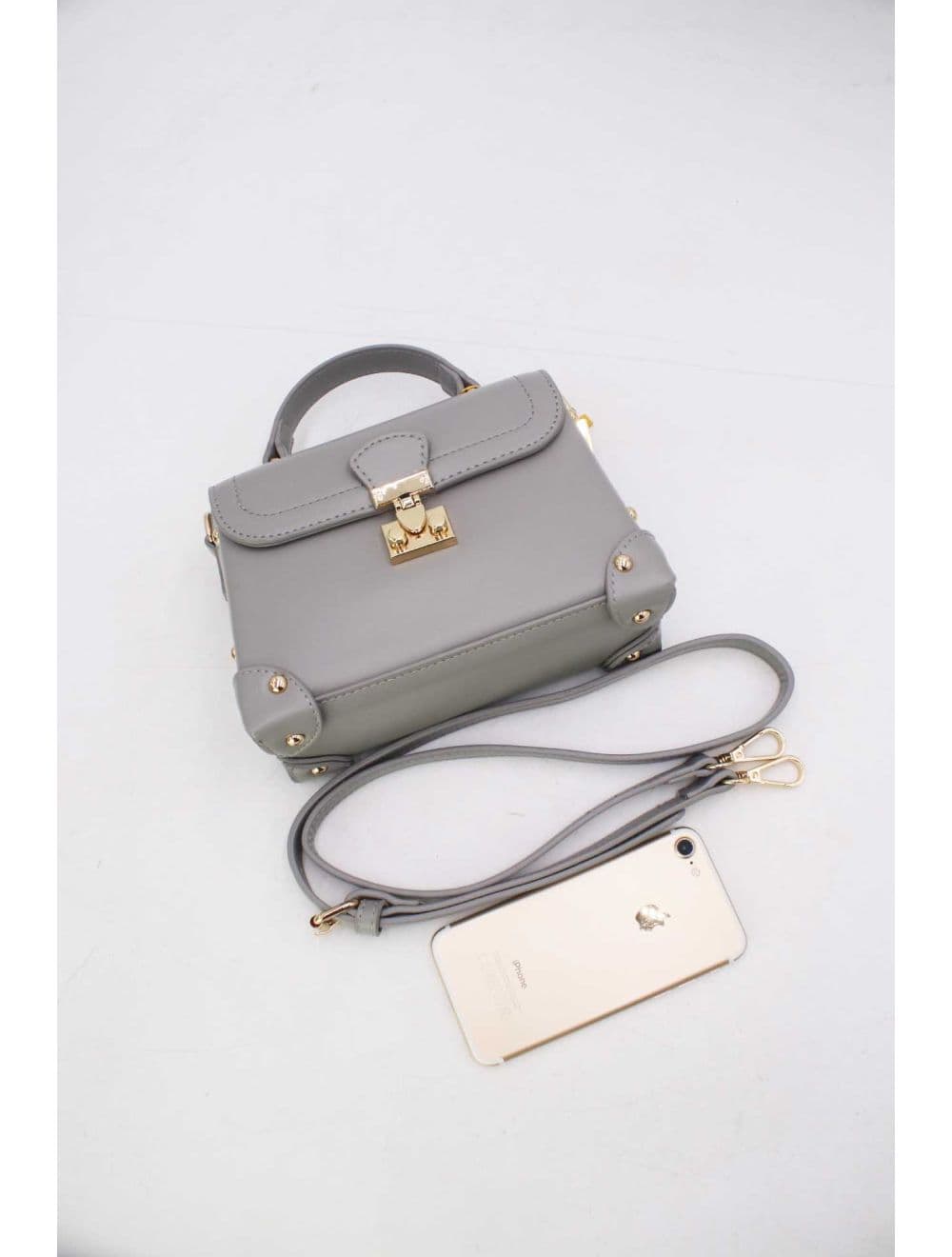 Petit Sac à Main Carré Urbain Femme 24P-6066-Gris — vue 4