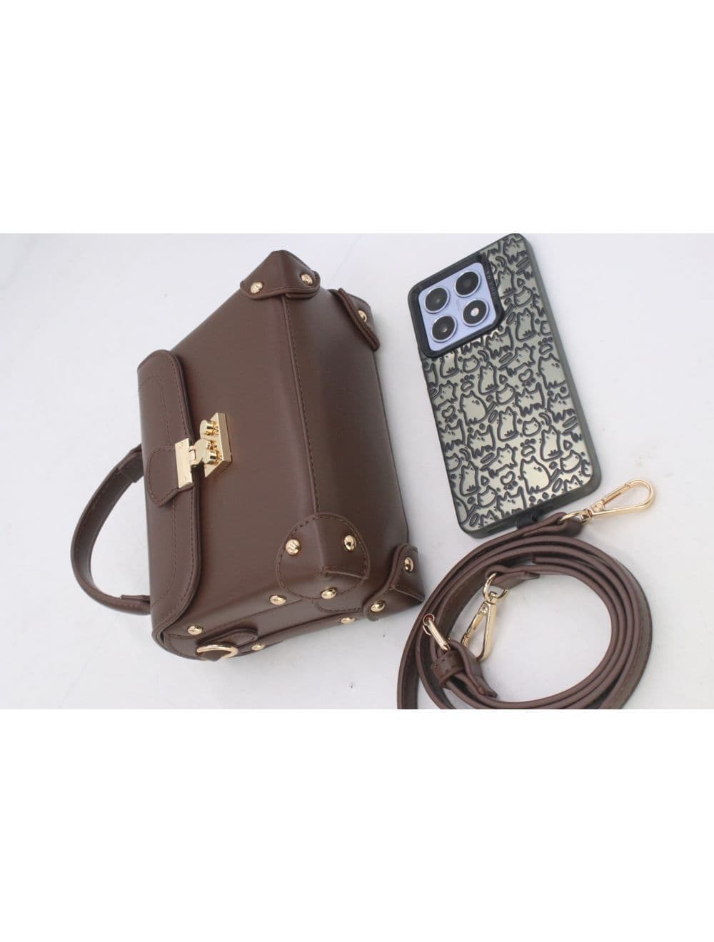 Petit Sac à Main Carré Urbain Femme 24P-6066-Café — vue 5