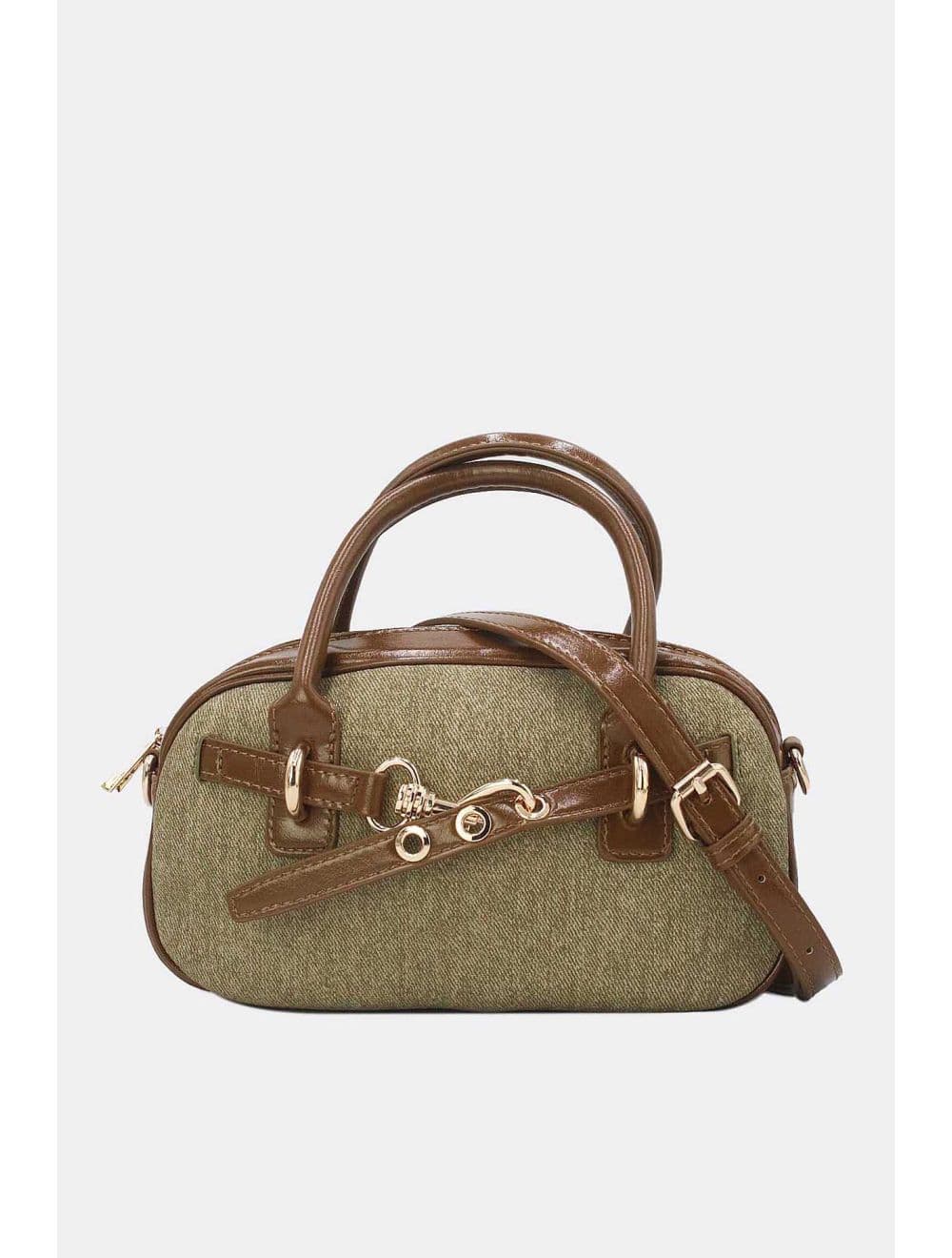 Petit Sac à Main Effet Tissu 25P-6201-Vert