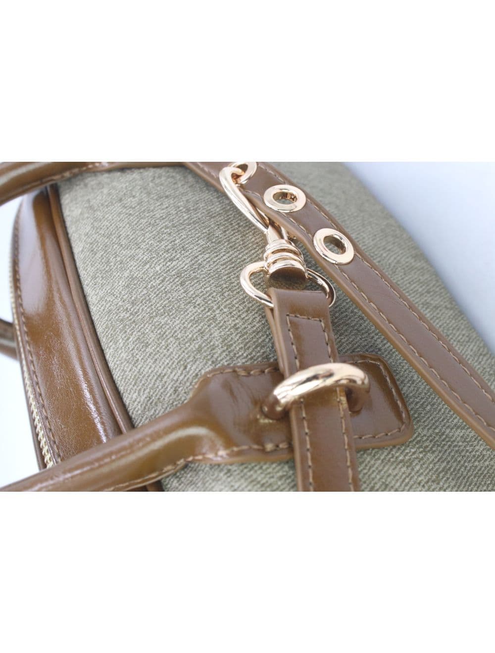 Petit Sac à Main Effet Tissu 25P-6201-Vert — vue 5