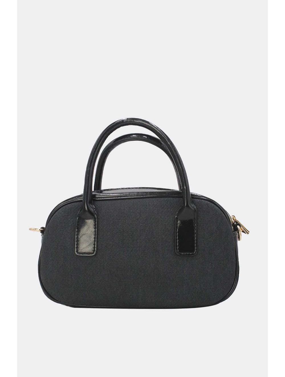 Petit Sac à Main Effet Tissu 25P-6201-Noir — vue 4