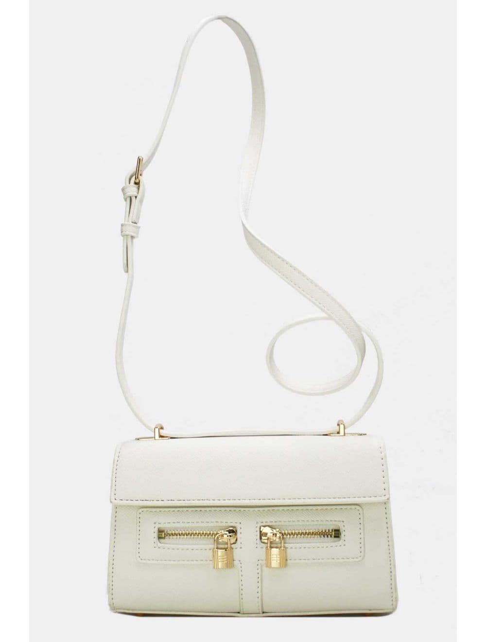 Petit Sac à Main Orné Lock 24P-5953-Blanc — vue 4
