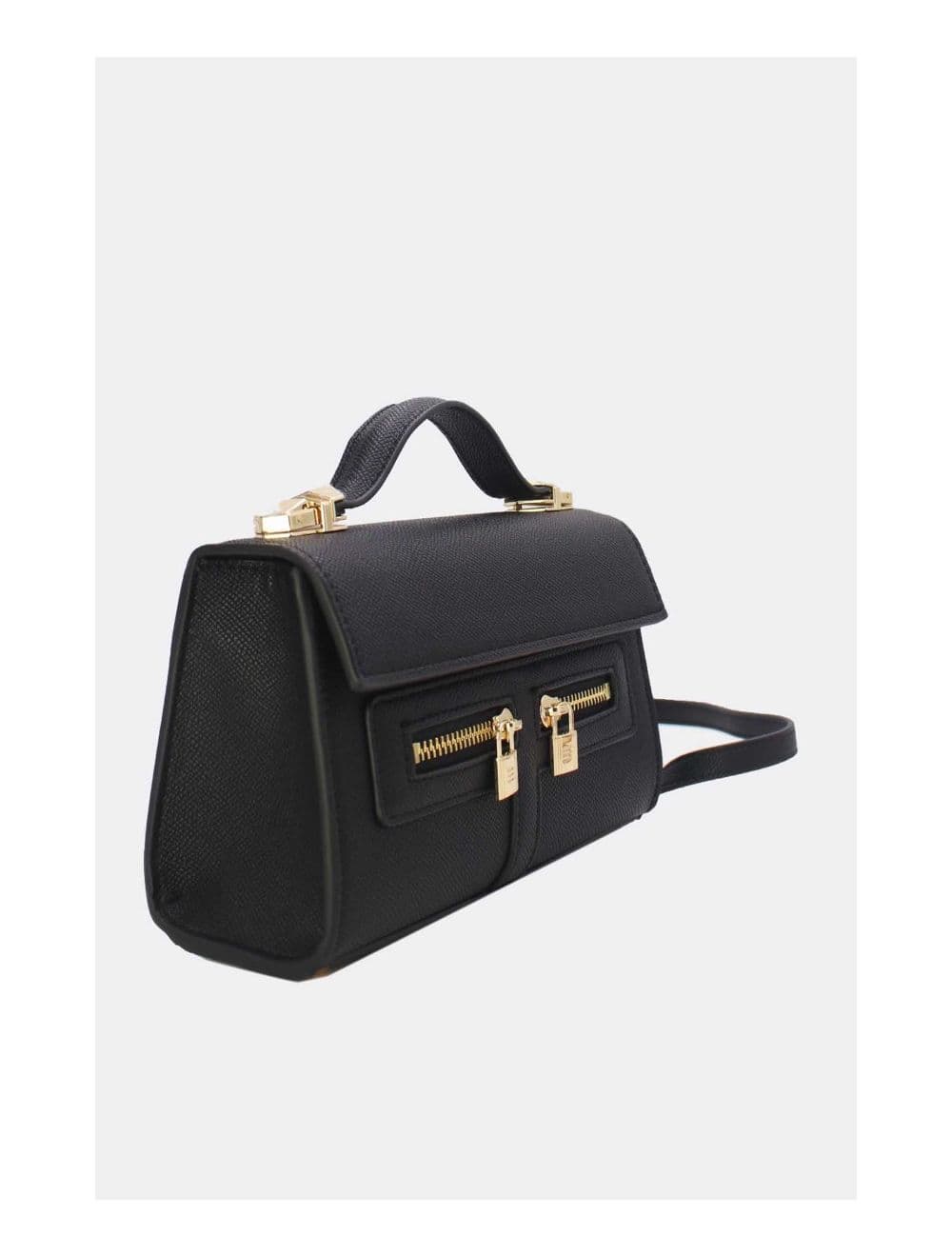 Petit Sac à Main Orné Lock 24P-5953-Noir