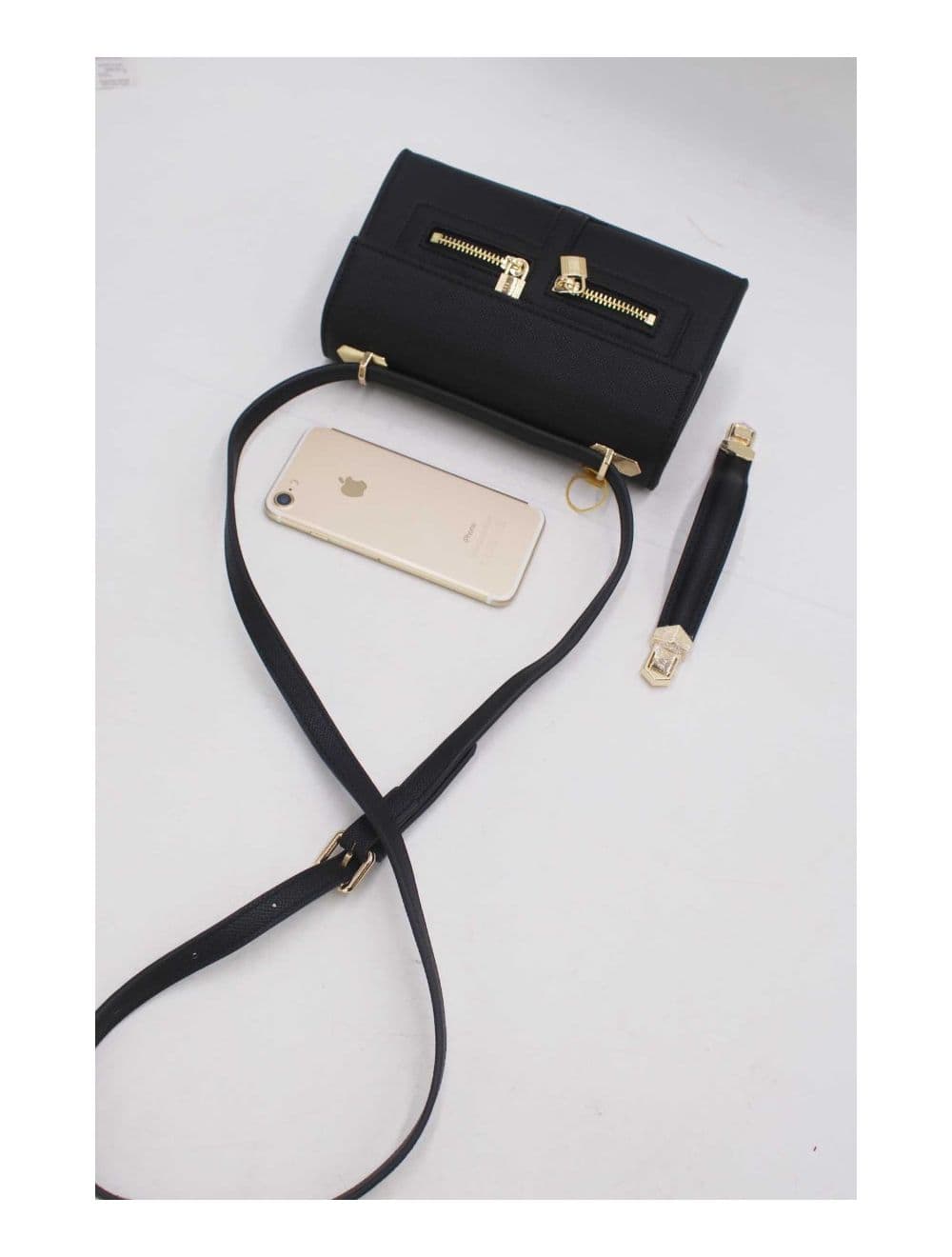 Petit Sac à Main Orné Lock 24P-5953-Noir — vue 3