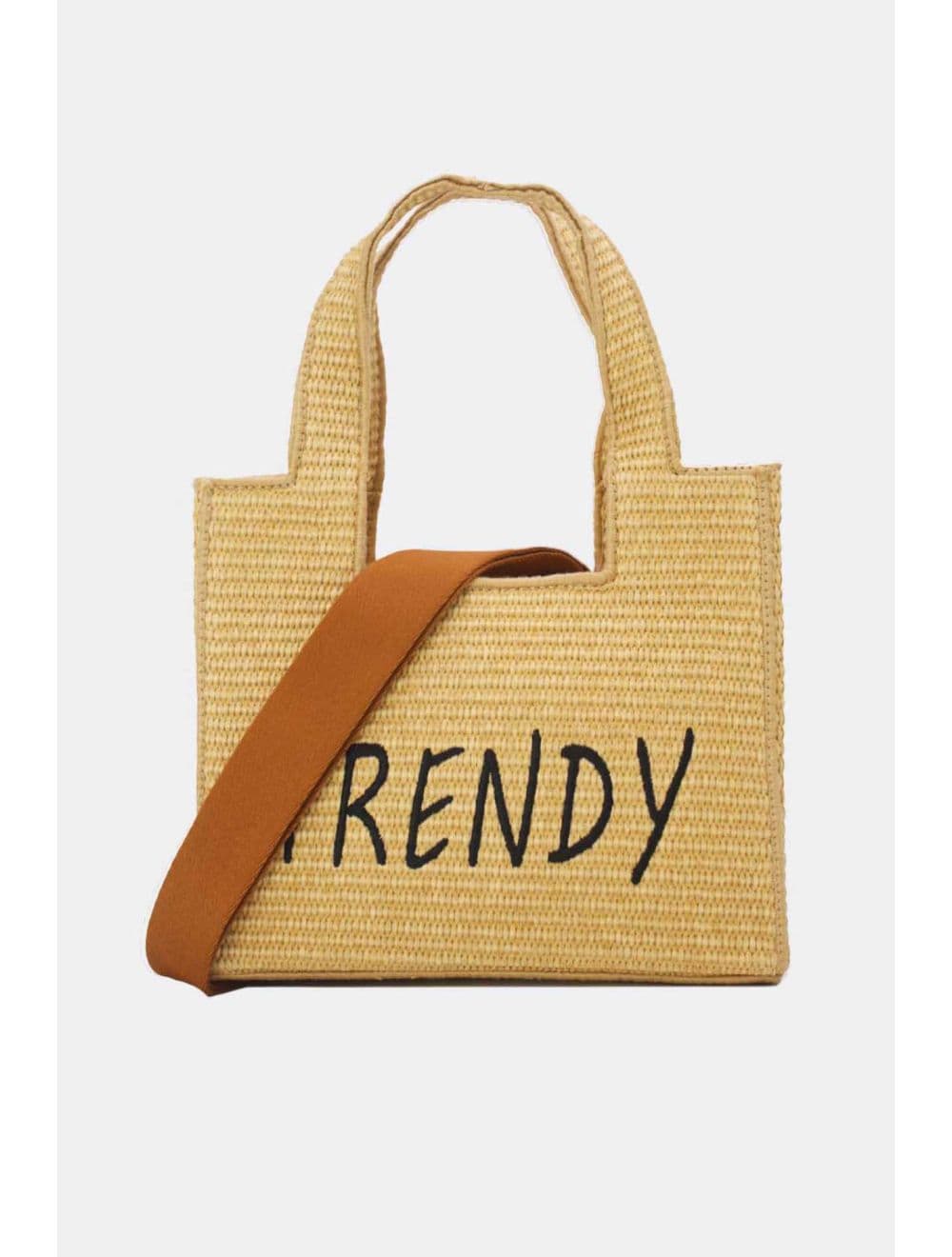 Petit Sac à Main En Paille Minimaliste 24P-6082-Khaki/BR — vue 4