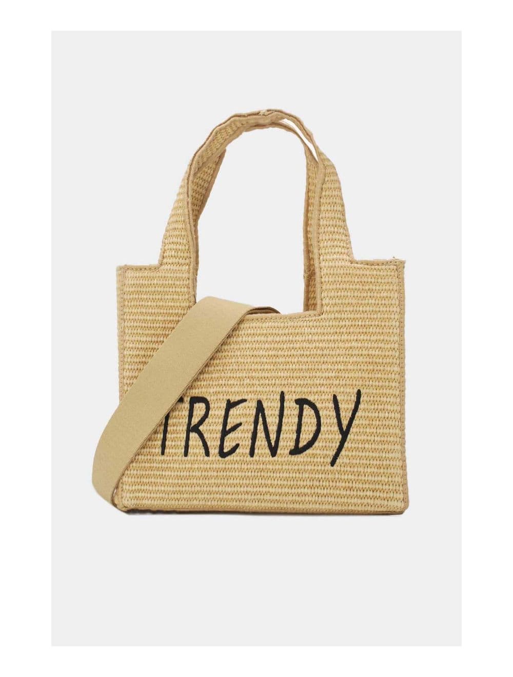 Petit Sac à Main En Paille Minimaliste 24P-6082-Khaki/KH — vue 2