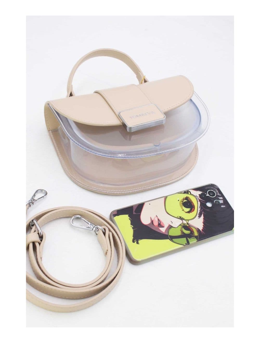 Petit Sac à Main Transparent 24P-6063-Abricot