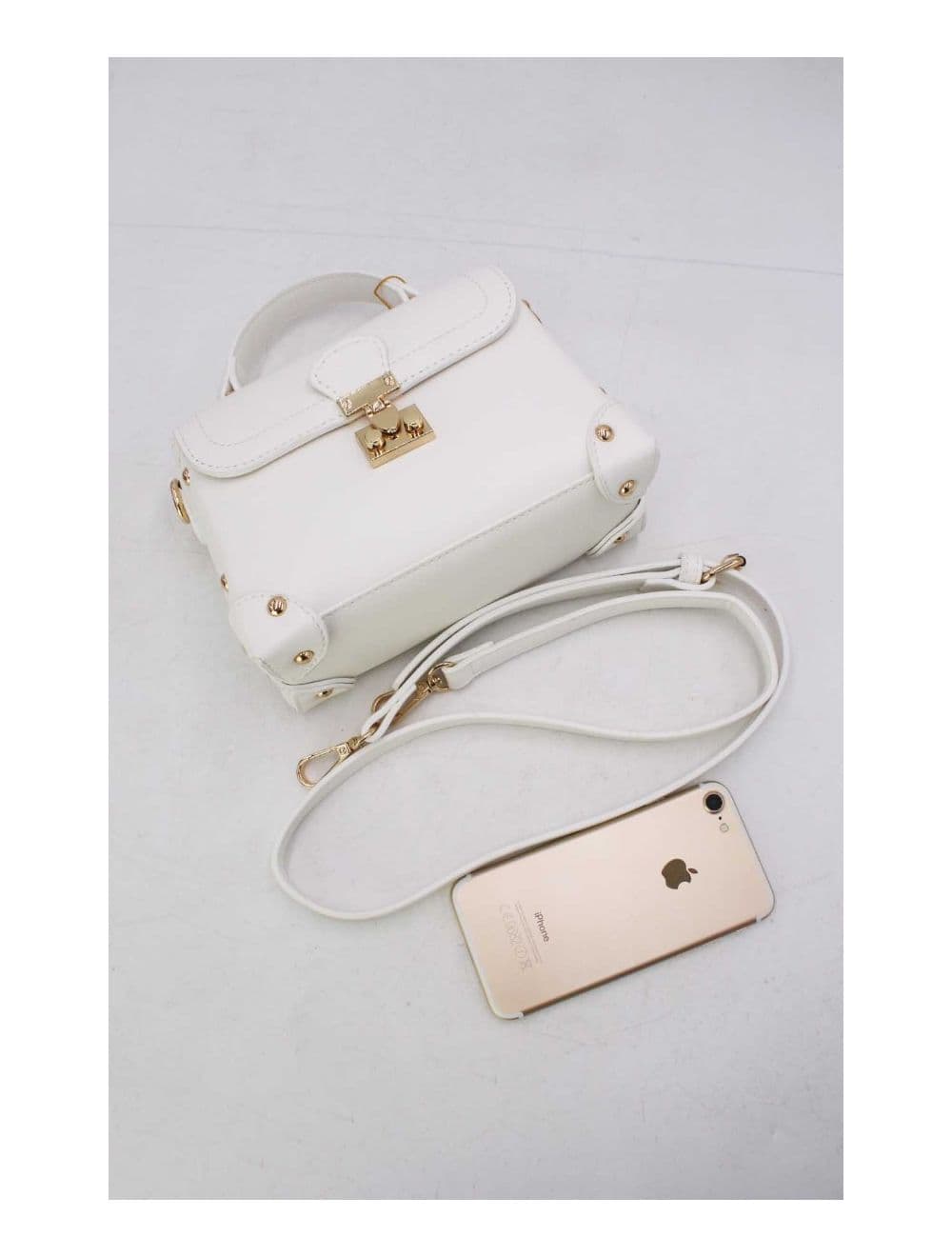 Petit Sac à Main Clouté 24P-6066-Blanc — vue 5
