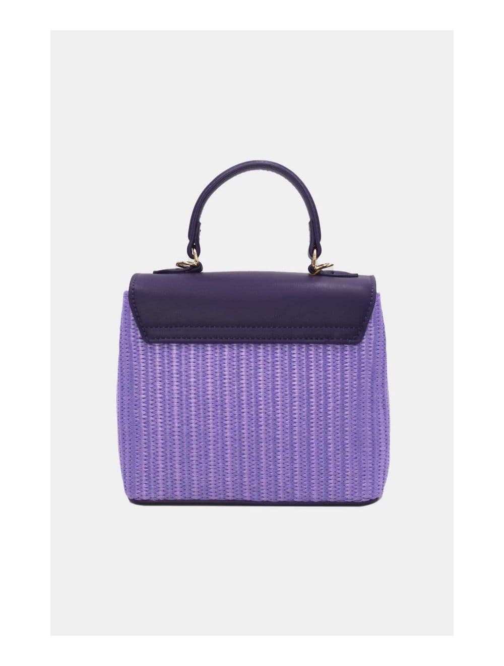 Petit Sac à Main Effet Paille 24P-5926A-Purple/Purple — vue 3