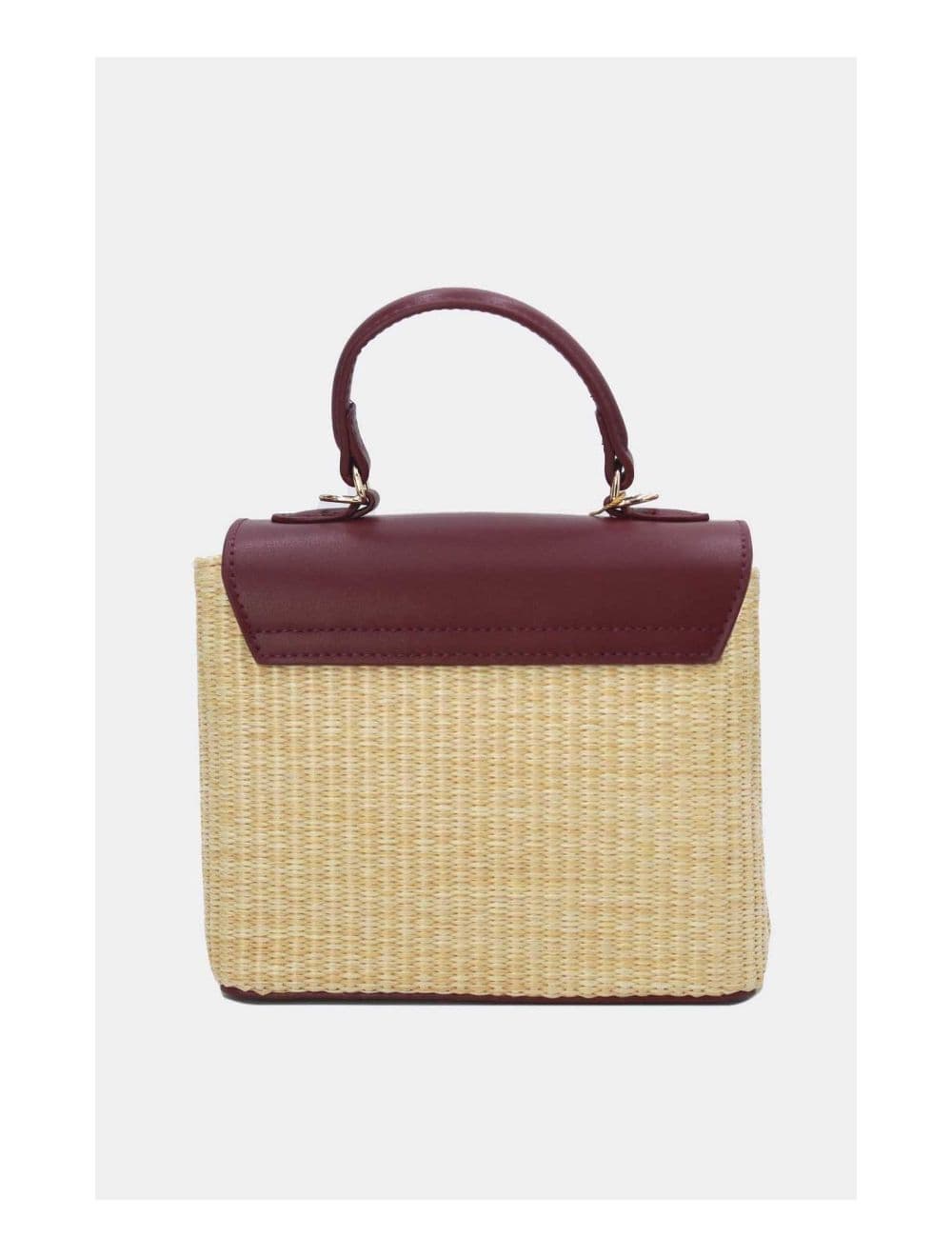 Petit Sac à Main Effet Paille 24P-5926A-Apricot/Red — vue 4