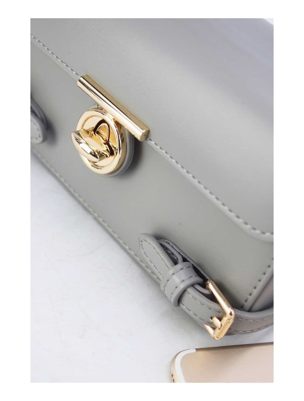 Petit Sac à Main Rigide Urbain Femme 24P-6065-Gris