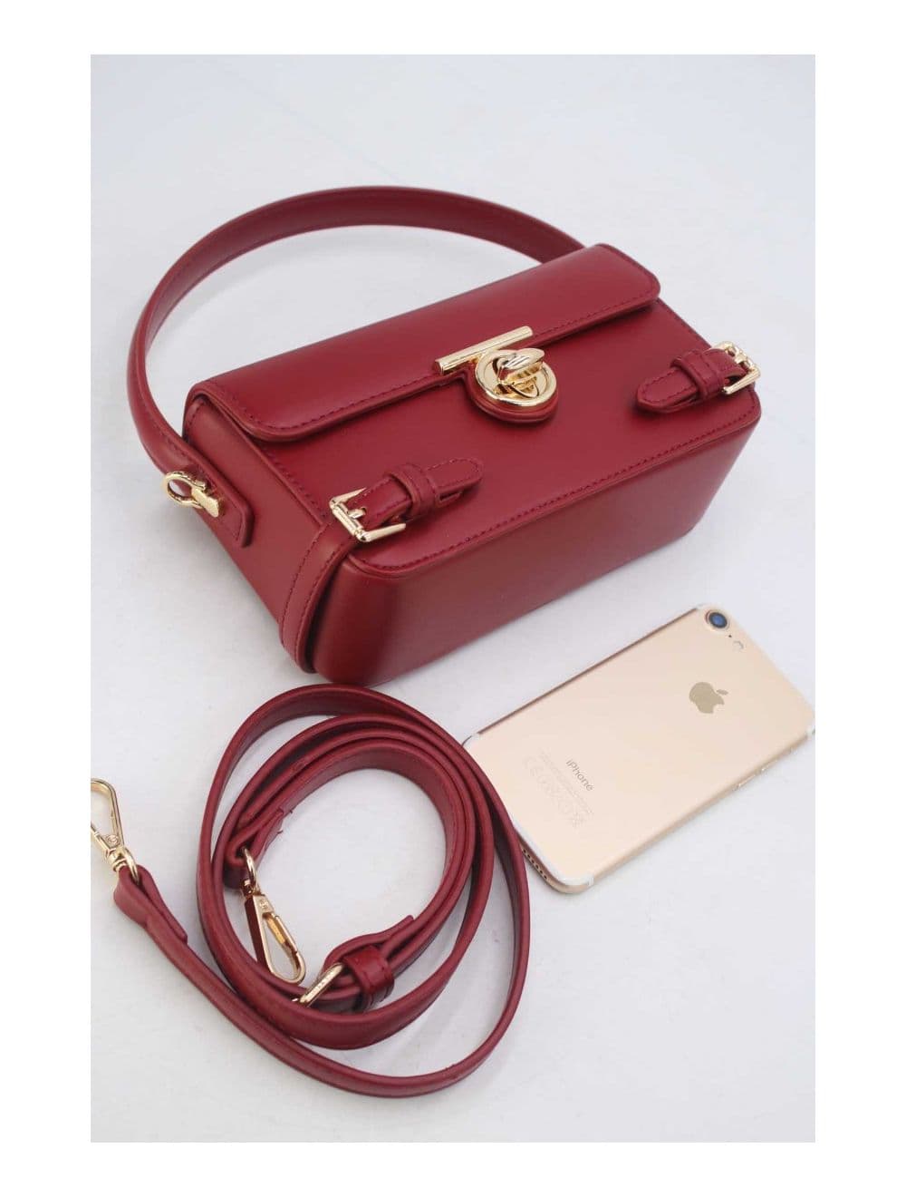 Petit Sac à Main Rigide Urbain Femme 24P-6065-Rouge — vue 4