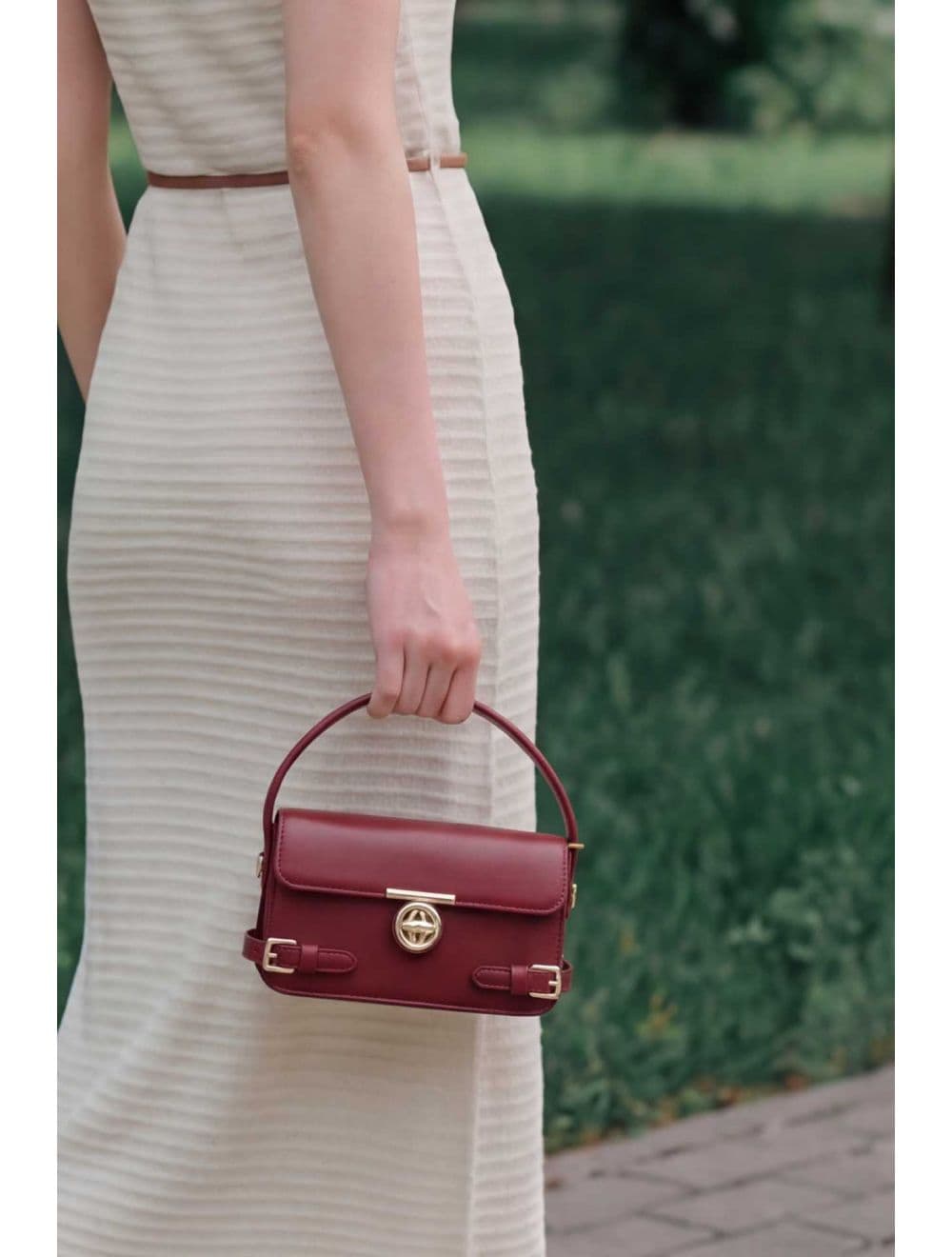 Petit Sac à Main Rigide Urbain Femme 24P-6065-Rouge — vue 5