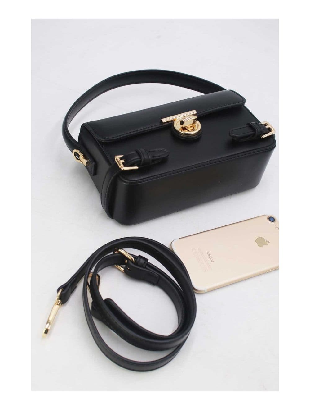 Petit Sac à Main Rigide Urbain Femme 24P-6065-Noir — vue 4