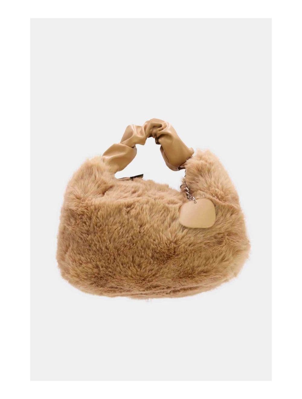 Mini Sac à Main Fausse Fourrure-23P-5689-Abricot