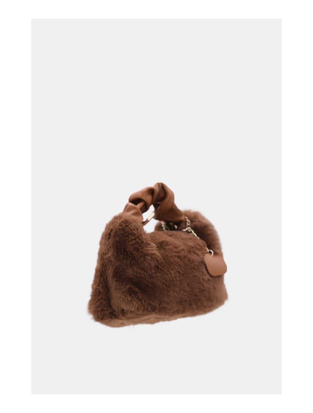 Mini Sac à Main Fausse Fourrure-23P-5689-Brun — vue 2