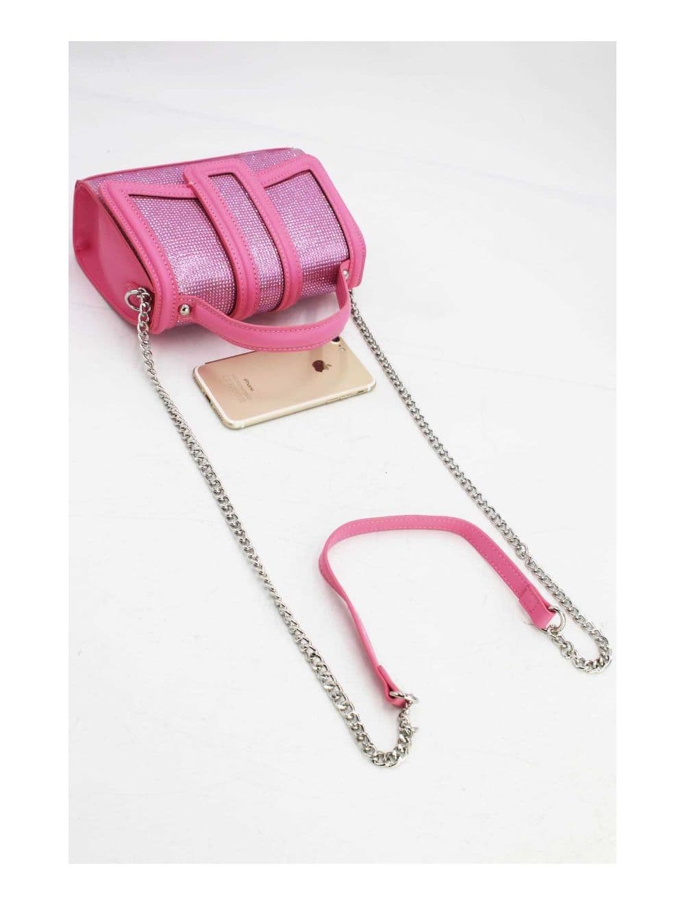 Mini Sac à Main Strassé Style Vintage  22B-5592-Pink