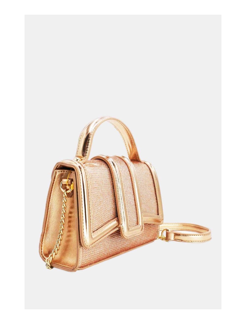 Mini Sac à Main Strassé Style Vintage  22B-5592-Champagne — vue 3