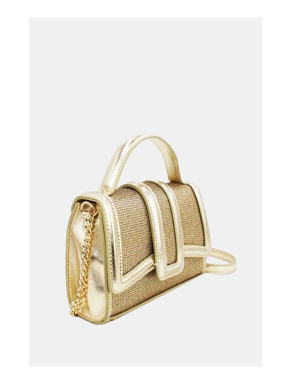 Mini Sac à Main Strassé Style Vintage  22B-5592-Gold — vue 3