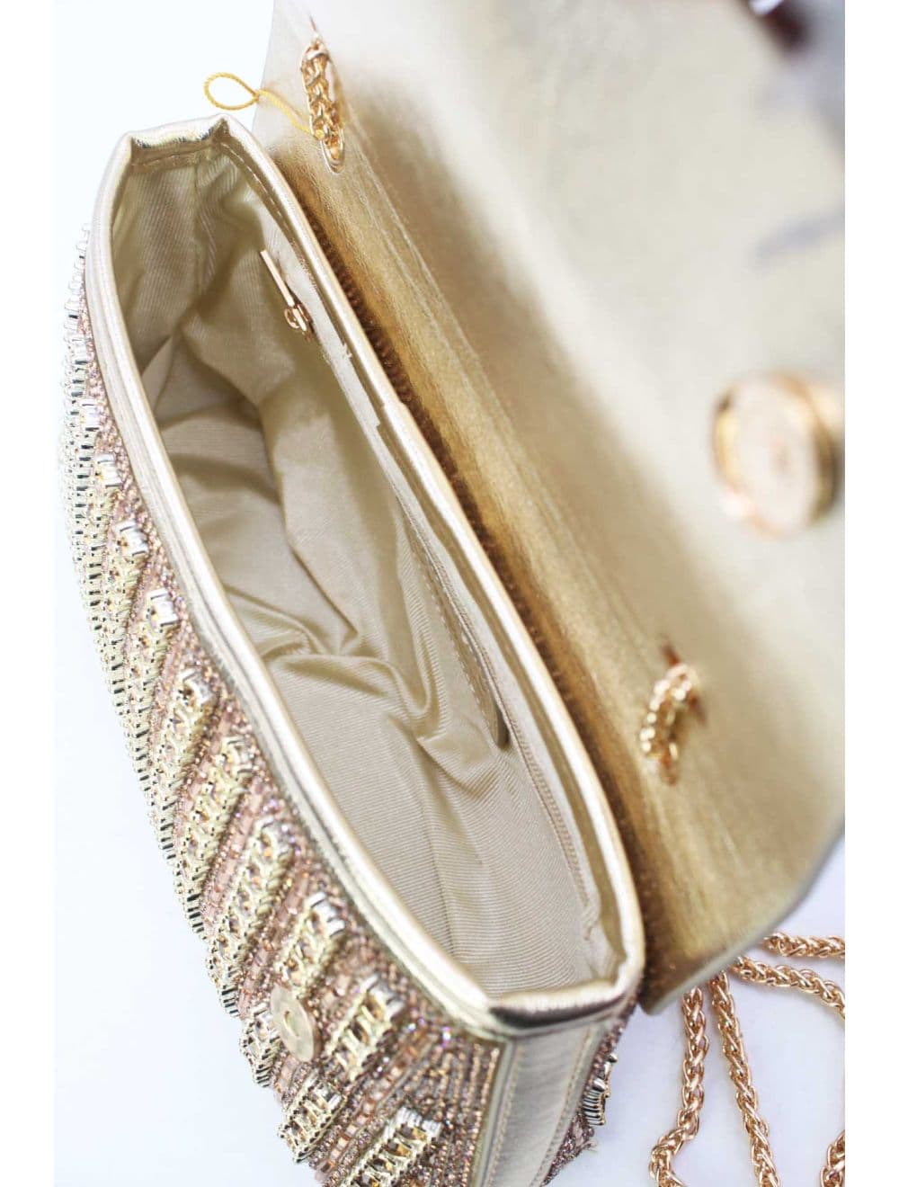Sac Seau Soirée Avec Strasse 25P-6196-Doré — vue 5