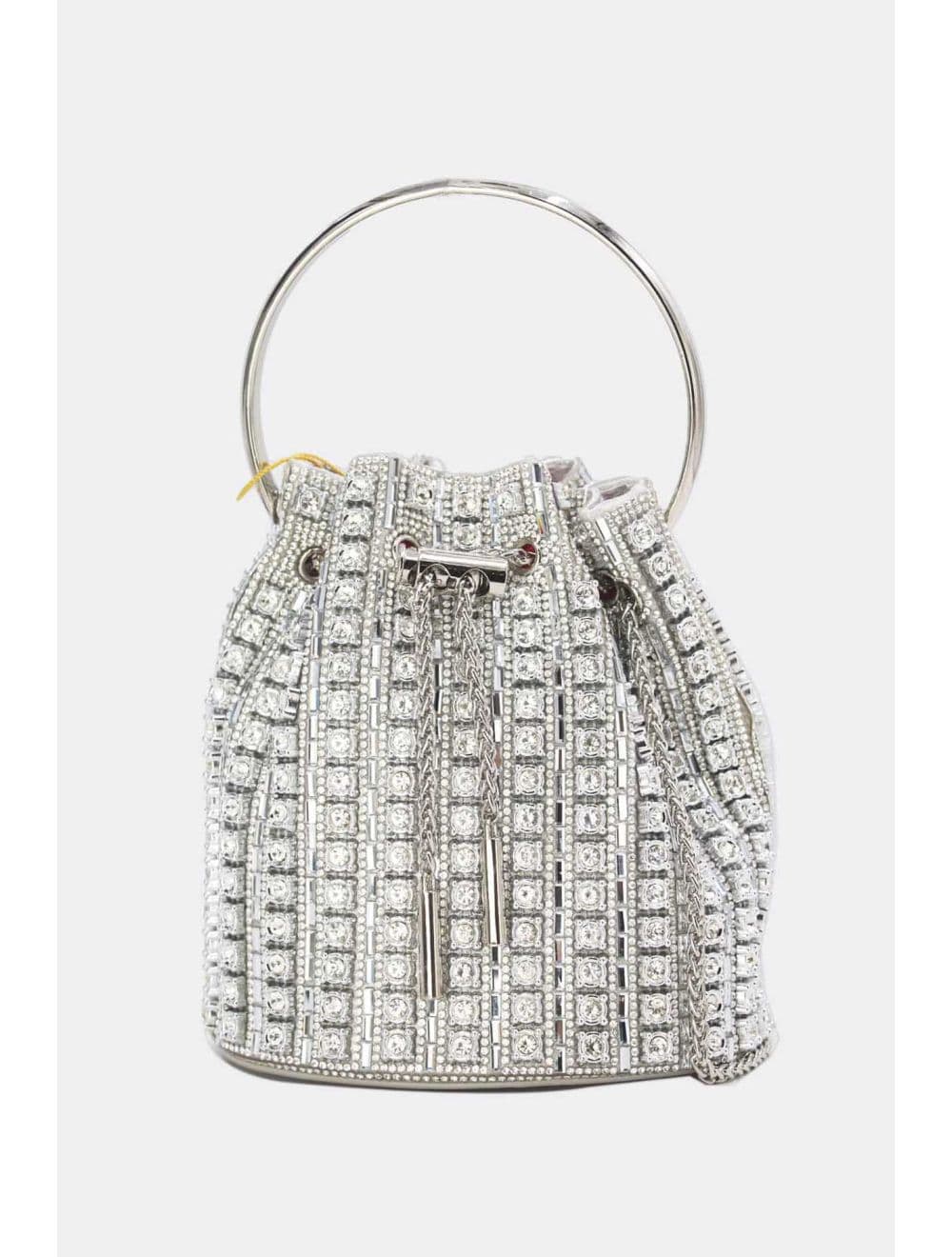 Sac Seau Soirée Avec Strasse RÉASSORT 24P-5954-Argenté